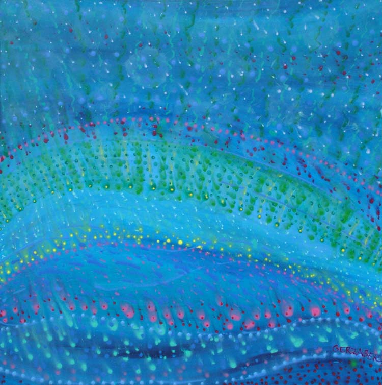 under the blue contemporary abstract ocean painting