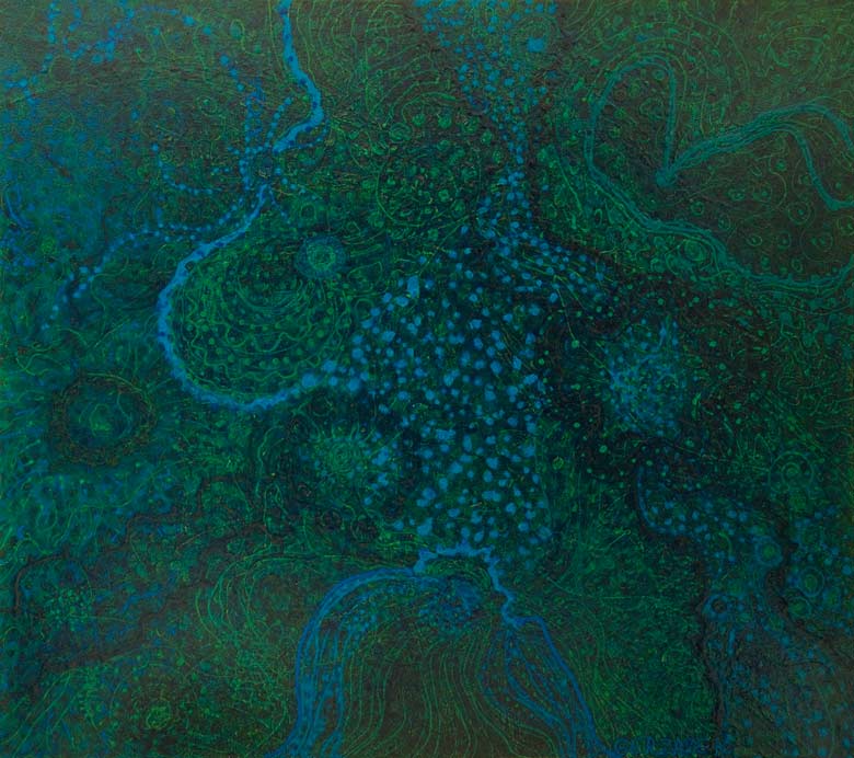 my ocean garden abstract submarine seascape painting original artwork