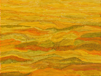undulating landscape semi-abstract painting Australian