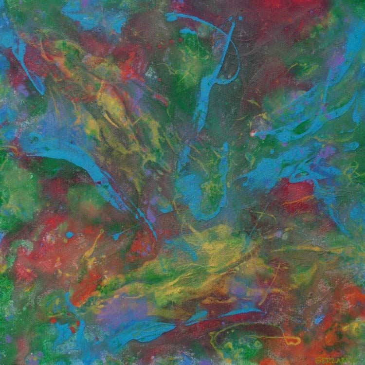 finders keepers abstract painting multi-coloured art image picture