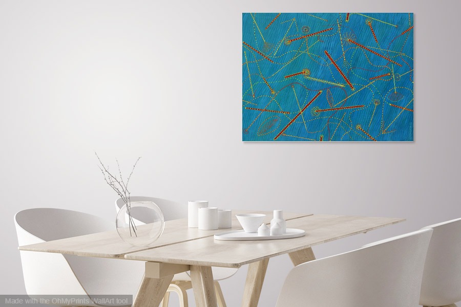 search and find contemporary abstract seascape painting on wall