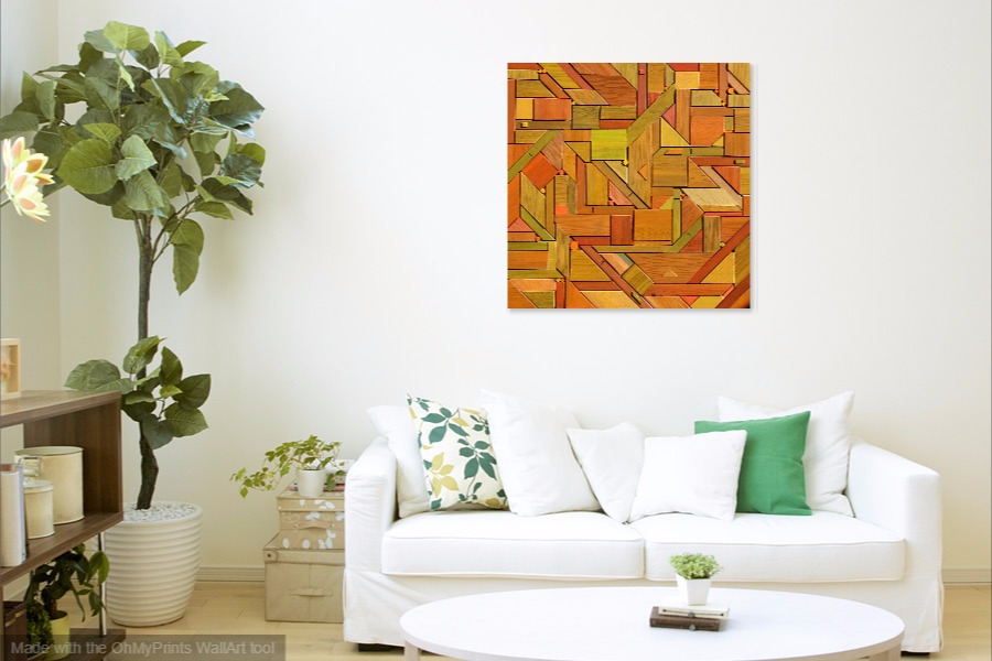 on wall jigsaw contemporary abstract geometric bas-relief wall sculpture