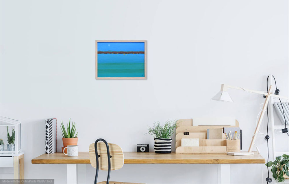 on wall image still waters impressionist seascape minimalist painting