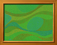 contemporary abstract painting green valley