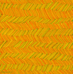 zigzag horizontal pattern orange yellow abstract painting