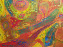 abstract contemporary multi coloured painting
